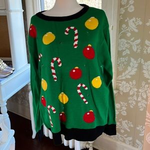 Perfect UGLY SWEATER size L has a light up battery pack that is attached